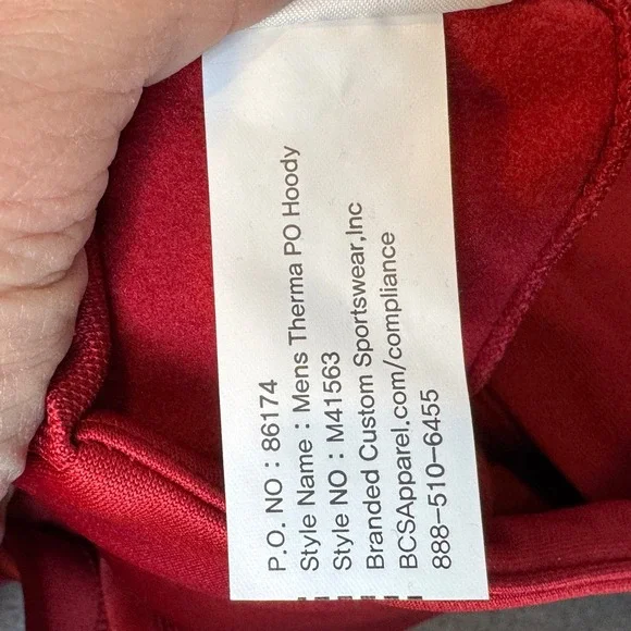 Nike Swoosh Logo Hoodie Therma Fit Crimson Red Pullover Mens‎ Medium Streetwear - Picture 7 of 9